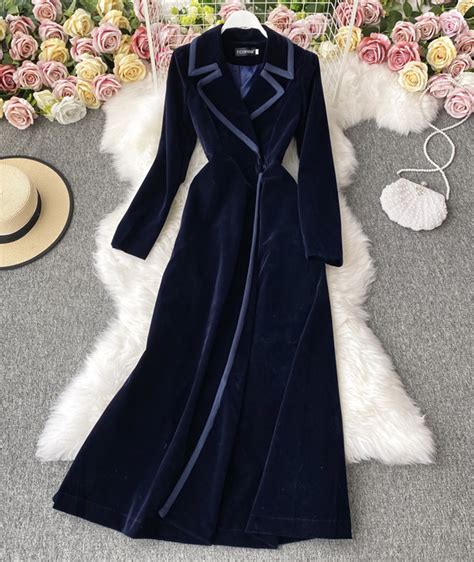 velvet long coat design